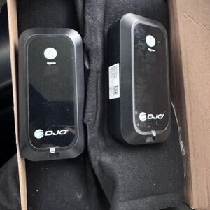 DJO VenaGo Portable DVT Prevention Compression Sleeve Black Pair Adjustable